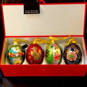 Joan River’s Glass Christmas Ornaments